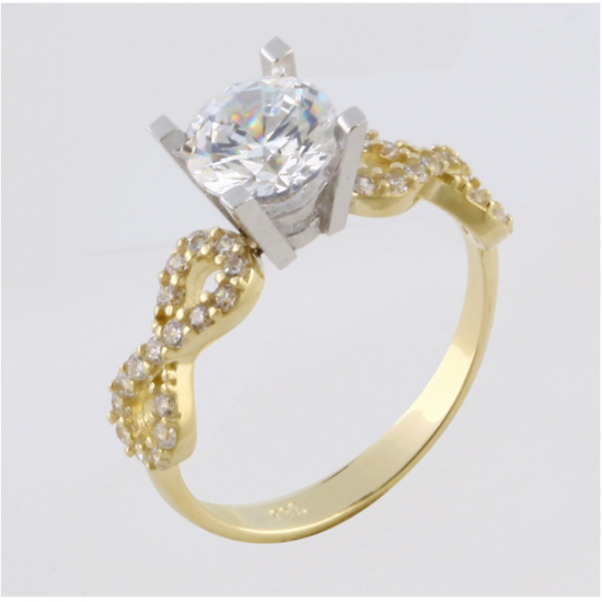 14 Ayar Altın Tektaş Yüzük E190 14 Ayar Altın Tektaş Yüzük E190