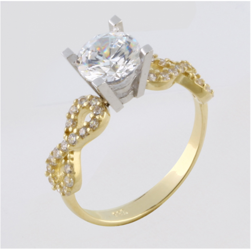 14 Ayar Altın Tektaş Yüzük E190 14 Ayar Altın Tektaş Yüzük E190