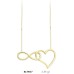 14 Ayar Altın Kalp Sonsuzluk Kolye KLY407