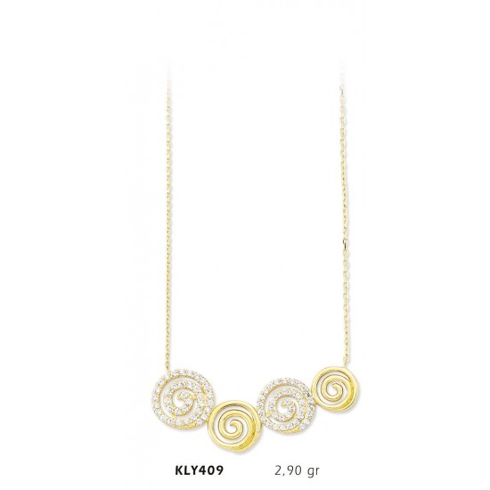 14 Ayar Altın Halka Kolye KLY409 14 Ayar Altın Halka Kolye KLY409