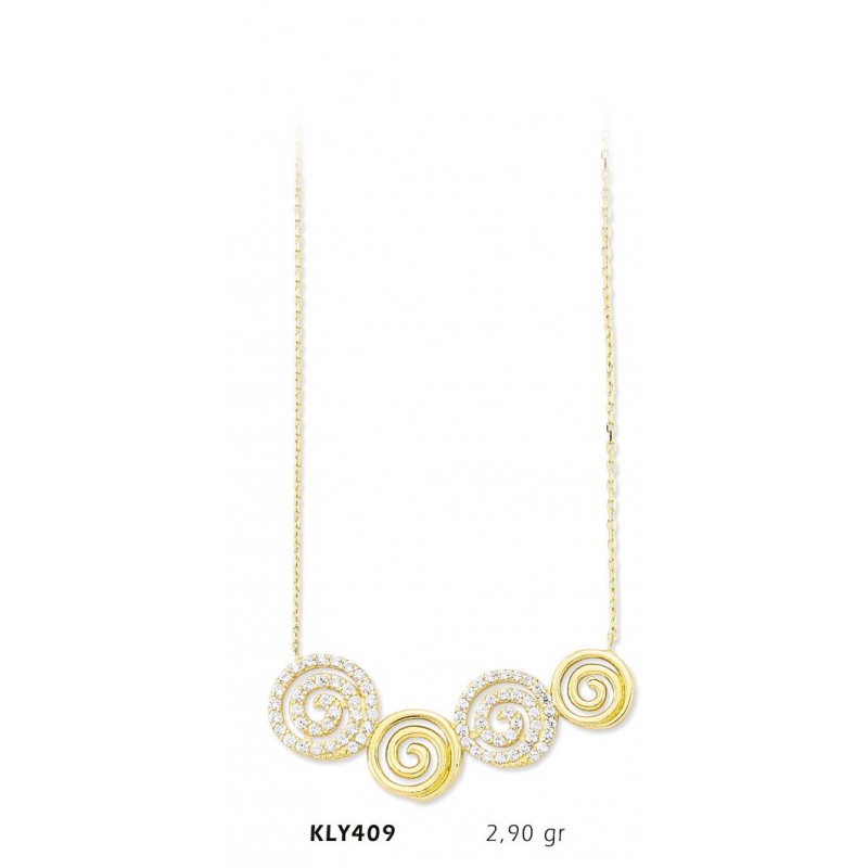 14 Ayar Altın Halka Kolye KLY409 14 Ayar Altın Halka Kolye KLY409