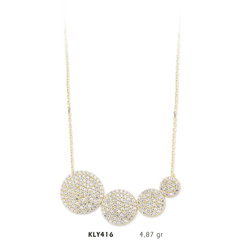 14 Ayar Altın Oval Kolye KLY416 14 Ayar Altın Oval Kolye KLY416