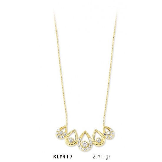 14 Ayar Altın Damla Kolye KLY417