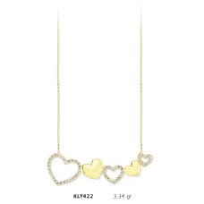 14 Ayar Altın Kalp Kolye KLY422