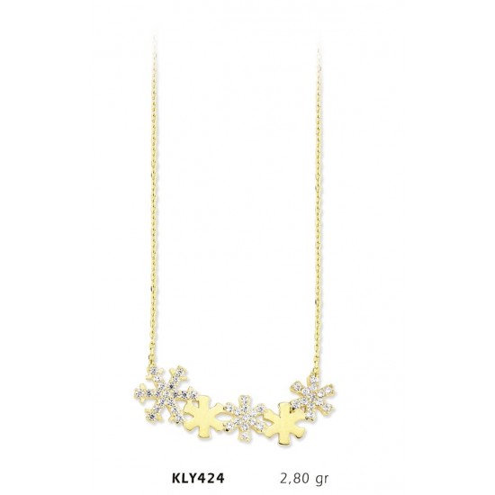 14 Ayar Altın Kar Tanesi Kolye KLY424