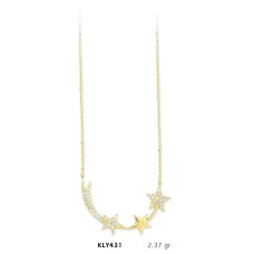 14 Ayar Altın Yıldız Kolye KLY431