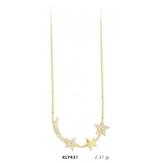 14 Ayar Altın Yıldız Kolye KLY431
