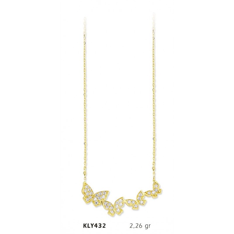 14 Ayar Altın Kelebek Kolye KLY432 14 Ayar Altın Kelebek Kolye KLY432