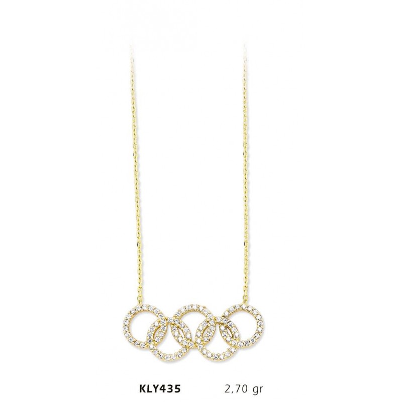 14 Ayar Altın Halka Kolye KLY435 14 Ayar Altın Halka Kolye KLY435