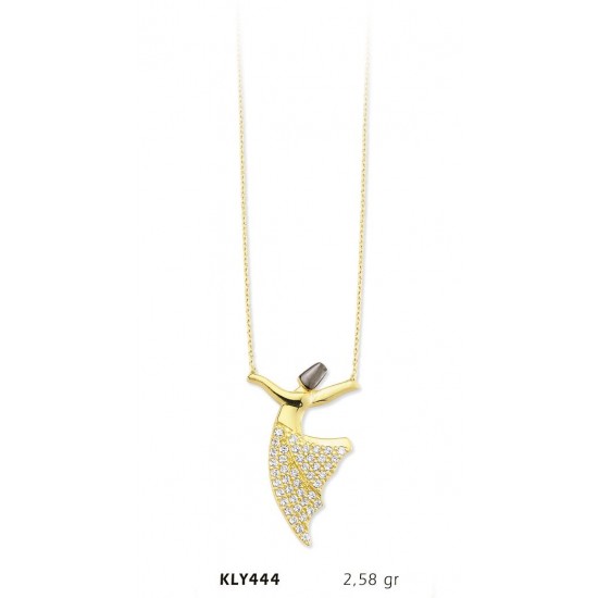 14 Ayar Altın Mevlana Kolye KLY444