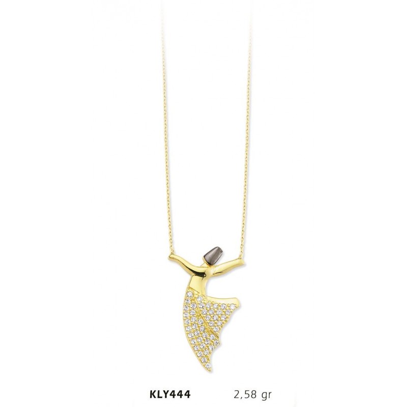 14 Ayar Altın Mevlana Kolye KLY444