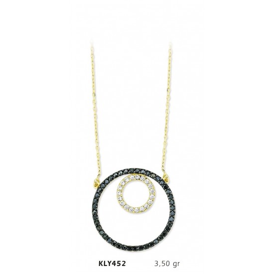 14 Ayar Altın Halka Kolye KLY452 14 Ayar Altın Halka Kolye KLY452