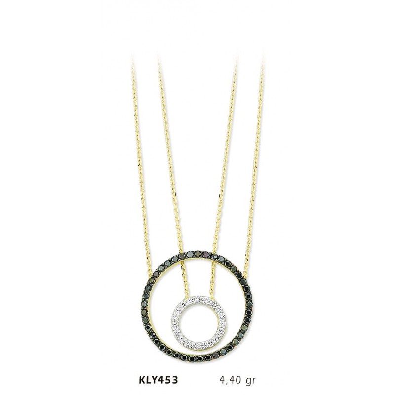 14 Ayar Altın Halka Kolye KLY453 14 Ayar Altın Halka Kolye KLY453