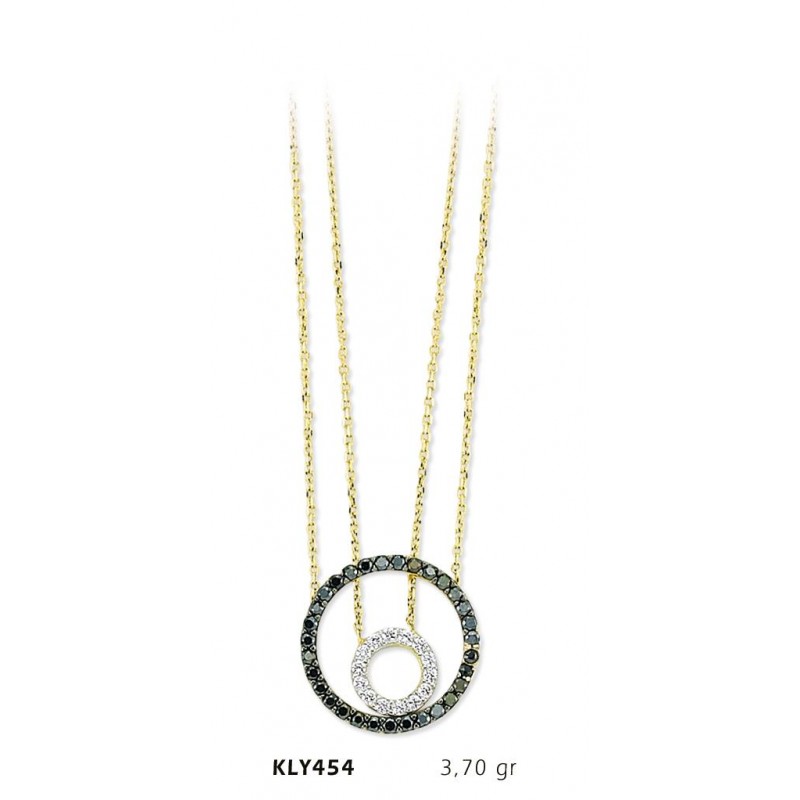 14 Ayar Altın Halka Kolye KLY454 14 Ayar Altın Halka Kolye KLY454