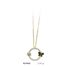 14 Ayar Altın Kelebek Kolye KLY465