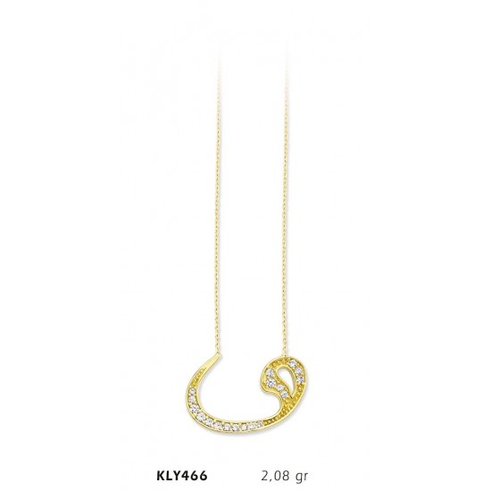14 Ayar Altın Vav Kolye KLY466 14 Ayar Altın Vav Kolye KLY466