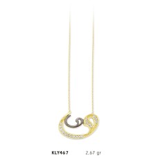 14 Ayar Altın Vav Kolye KLY467