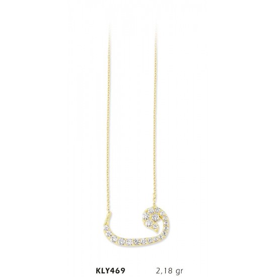 14 Ayar Altın Vav Kolye KLY469 14 Ayar Altın Vav Kolye KLY469
