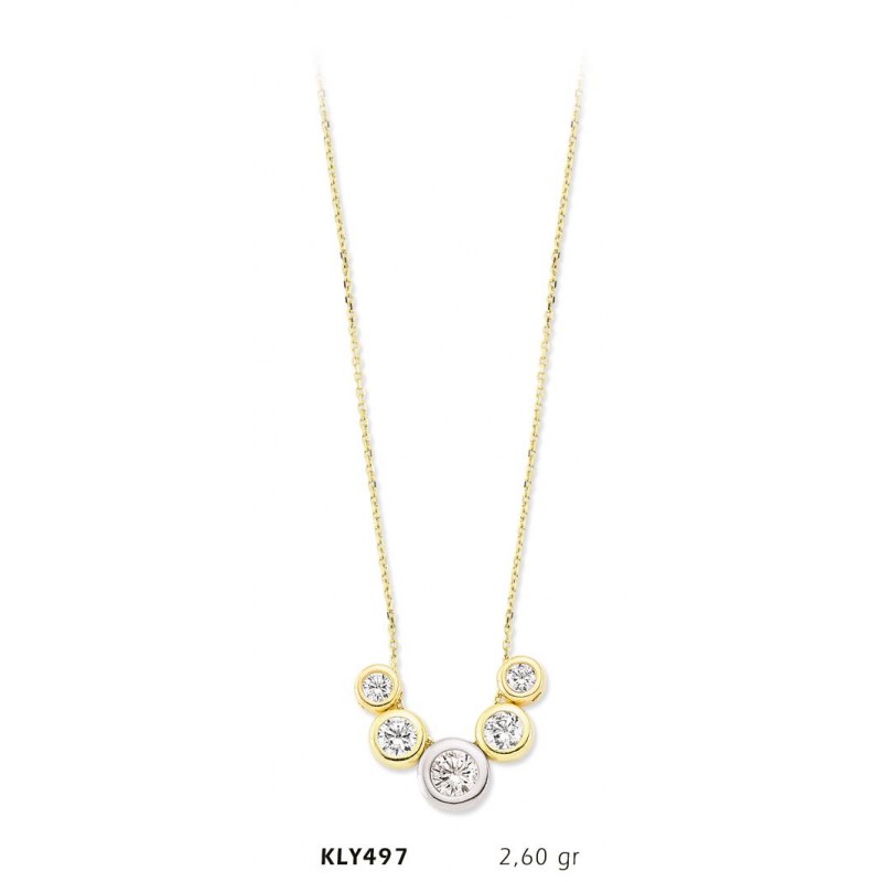 14 Ayar Altın Tektaş Kolye KLY497 14 Ayar Altın Tektaş Kolye KLY497