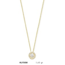 14 Ayar Altın Tektaş Kolye KLY508