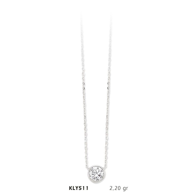 14 Ayar Altın Tektaş Kolye KLY511 14 Ayar Altın Tektaş Kolye KLY511