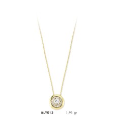 14 Ayar Altın Tektaş Kolye KLY512