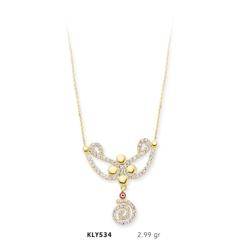 14 Ayar Altın Fantezi Kolye KLY534 14 Ayar Altın Fantezi Kolye KLY534