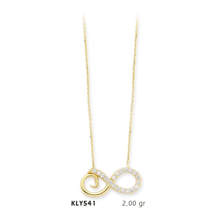 14 Ayar Altın Sonsuzluk Kolye KLY541 14 Ayar Altın Sonsuzluk Kolye KLY541