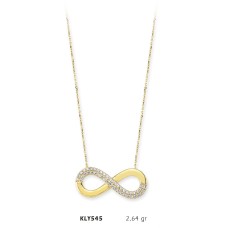 14 Ayar Altın Sonsuzluk Kolye KLY545