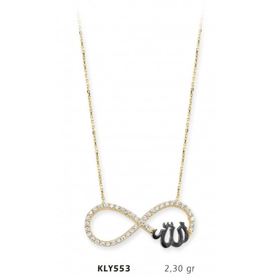 14 Ayar Altın Allah Sonsuzluk Kolye KLY553