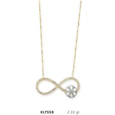 14 Ayar Altın Kar Tanesi Sonsuzluk Kolye KLY558