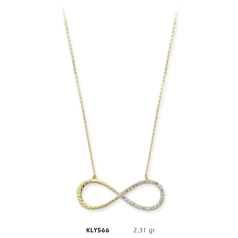 14 Ayar Altın Sonsuzluk Kolye KLY566 14 Ayar Altın Sonsuzluk Kolye KLY566