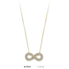14 Ayar Altın Sonsuzluk Kolye KLY569