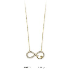 14 Ayar Altın Sonsuzluk Kolye KLY571