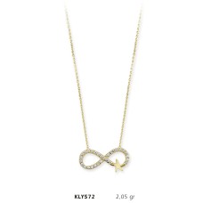 14 Ayar Altın Sonsuzluk Kolye KLY572