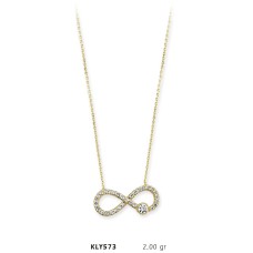 14 Ayar Altın Sonsuzluk Kolye KLY573