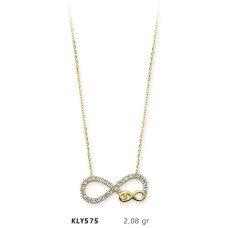 14 Ayar Altın Sonsuzluk Kolye KLY575