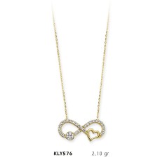 14 Ayar Altın Sonsuzluk Kolye KLY576