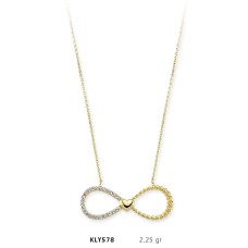 14 Ayar Altın Sonsuzluk Kolye KLY578
