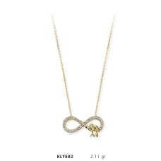 14 Ayar Altın Sonsuzluk Kolye KLY582