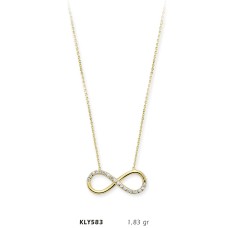 14 Ayar Altın Sonsuzluk Kolye KLY583