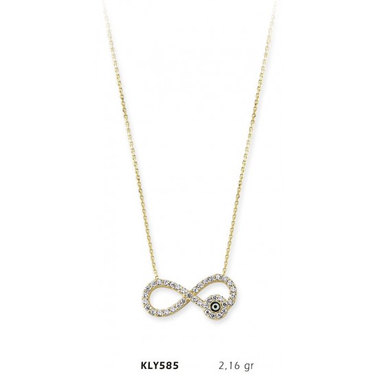 14 Ayar Altın Sonsuzluk Kolye KLY585