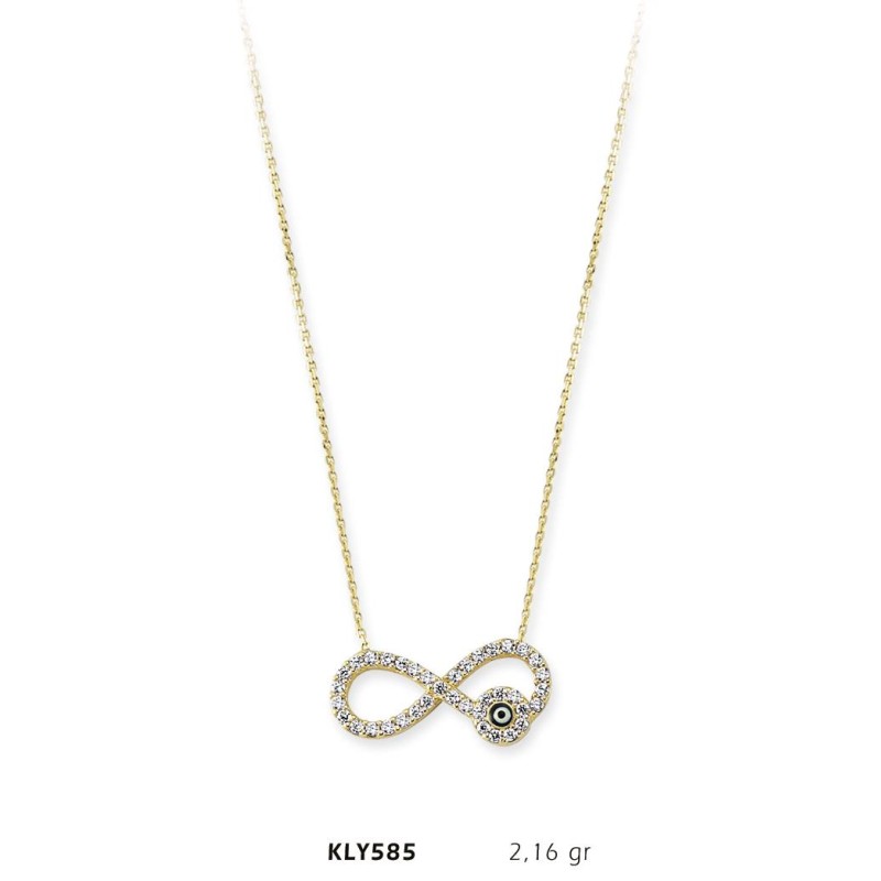 14 Ayar Altın Sonsuzluk Kolye KLY585 14 Ayar Altın Sonsuzluk Kolye KLY585
