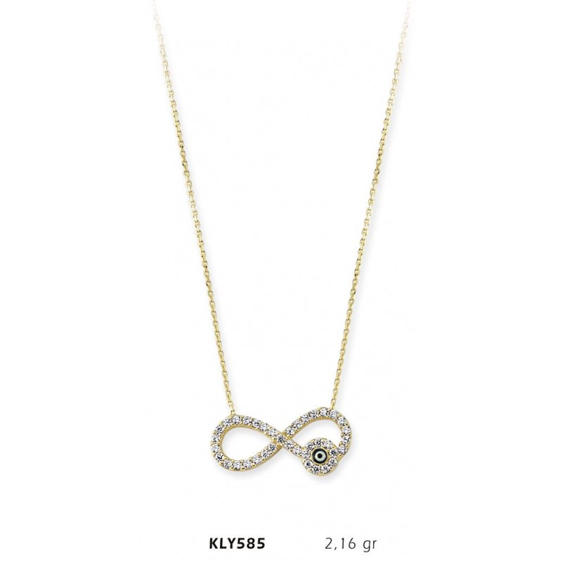 14 Ayar Altın Sonsuzluk Kolye KLY585