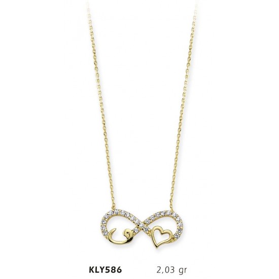 14 Ayar Altın Sonsuzluk Kolye KLY586