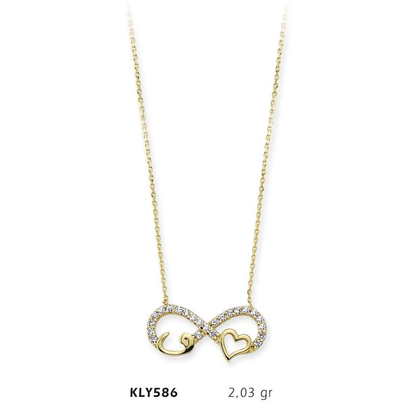 14 Ayar Altın Sonsuzluk Kolye KLY586 14 Ayar Altın Sonsuzluk Kolye KLY586