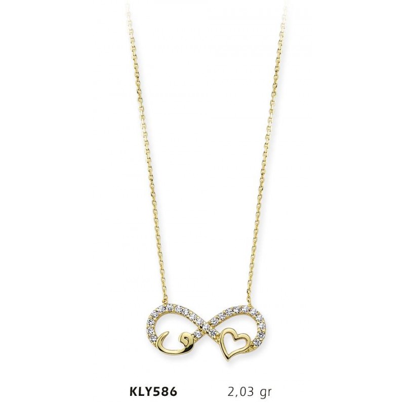 14 Ayar Altın Sonsuzluk Kolye KLY586