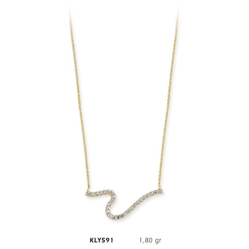 14 Ayar Altın Fantezi Kolye KLY591 14 Ayar Altın Fantezi Kolye KLY591