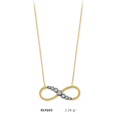 14 Ayar Altın Sonsuzluk Kolye KLY602