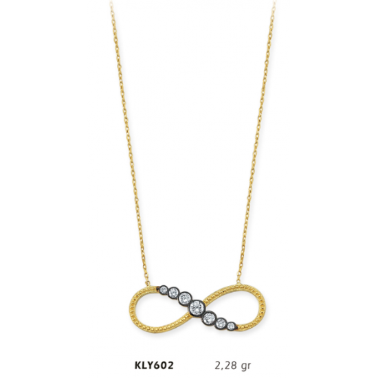14 Ayar Altın Sonsuzluk Kolye KLY602